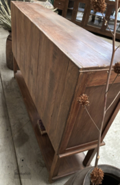 Antieke originele laboratorium school vitrinekast 148122