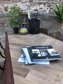 Visgraat hoge tafel