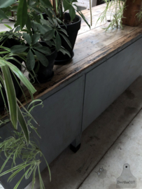 Oude 232 cm lange bakkerswerkbank (146307) verkocht