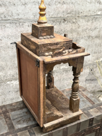 Authentiek antiek Indiase huisaltaar met spiegel 148155