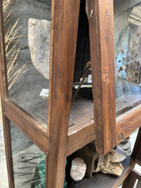 Originele antieke notariskast klepvitrine 148125 verkocht