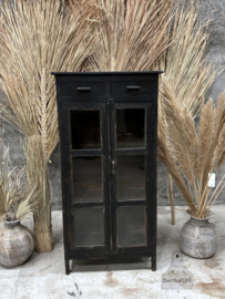 Oude vitrinekast met laden (146872)