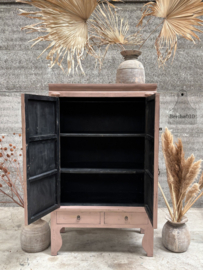 Oude Chinese kast roze hoogglans 148075