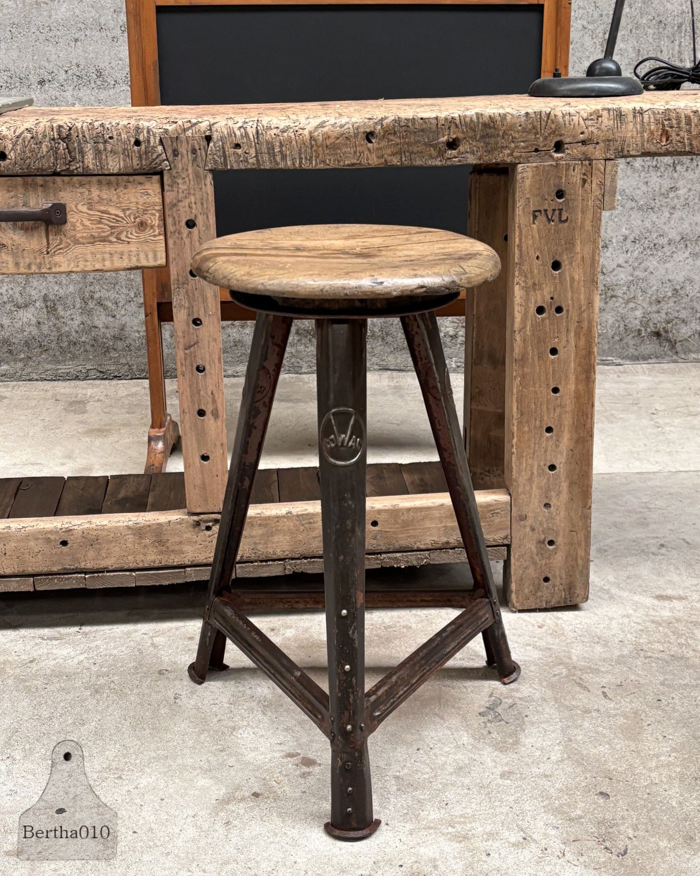 Originele hoge ROWAC kruk ca 1930 Designicoon 147569