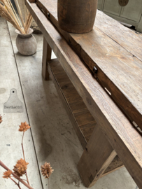 Oude eikenhouten werkbank perfect voor elk interieur 148073 197 cm