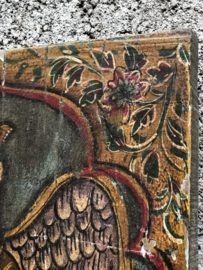Antiek houten paneel – Hemelse muzikanten van de tempel (146029)