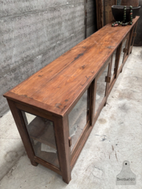 Antieke winkelvitrine dressoir XXL lengte 369 cm 148167