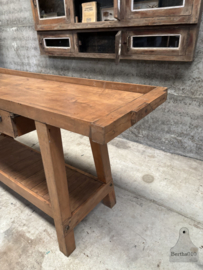 Massief eiken timmermanswerkbank met verleden 147930 lengte 183 cm