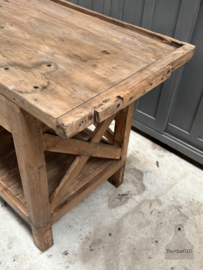 Korte werkbank met verborgen lade (147077) lengte 138 cm verkocht