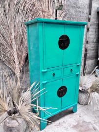 Oude groene Chinese kast hoogglans 147362