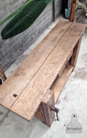 Oude eiken werkbank 147353 lengte 167 cm