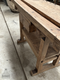 Antieke kleinere eiken werkbank 140 cm 147966