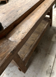 Van atelier tot interieur, unieke Franse werkbank 207 cm lengte 147796