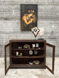 Elegante antieke winkelvitrine 3 kanten glas ca 1920 147847