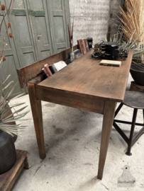 Antieke schooltafel bureau lengte 150 cm 148263