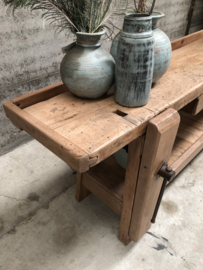 Oude werkbank eiken (146315) lengte 210 cm verkocht