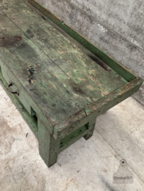Unieke antieke houten werkbank met prachtige originele patina 147964