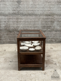 Antieke glazen museumvitrine 147693