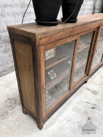 Antiek dressoir oud gebobbeld glas XXL (146568) verkocht