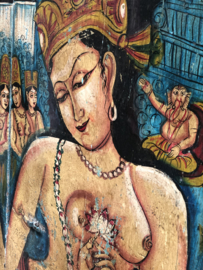 Oude tempeldeuren Padmapani, de houder van de lotus (146030)