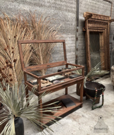 Oude houten museumvitrine 1930 1940 148113