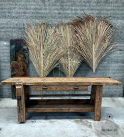 Eiken antieke werkbank (146851) lengte 237 cm
