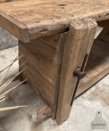 Robuuste Authentieke werkbank 147822 lengte 167 cm