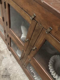 Historisch 297 cm lang houten dressoir uit ca 1910 functioneel vakmanschap 147842