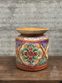 Oosterse houten melkpot handgemaakt kunstwerk voor je interieur 147886t 38 cm hoog