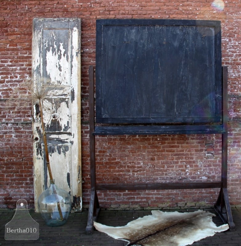 Groot antiek schoolbord, krijtbord (131278) | Verkocht | Te