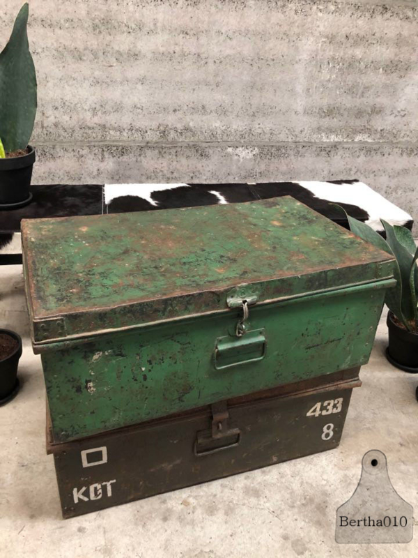 Drank Krijgsgevangene Behoort Kist ijzer groen (144086) | Kratten, kisten en koffers | Te koop