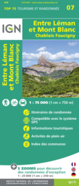 Wandelkaart - Fietskaart Entre Léman et Mont Blanc | IGN TOP 75 nr. 7 | ISBN 9782758544708
