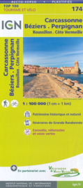Wegenkaart - fietskaart Carcassonne - Beziers - Pyreneeën | IGN 174 | ISBN 9782758540908