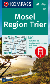 Wandelkaart Mosel Region / Trier - Hunsrück | Kompass 834 | 1:50.000 | ISBN 9783991214526