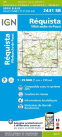 Topo-, wandelkaart Réquista / Villefranche-de-Panat |  IGN 2441SB | ISBN 9782758533306