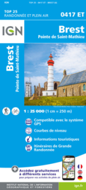 Wandelkaart 0417ET - 0417 ET Brest, Pointe de St.Mathieu, St.-Renan, Le Conquet, Guipavas | Bretagne | ISBN 9782758553960