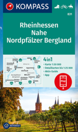 Wandelkaart Rheinhessen, Nahe, Nordpfälzer Bergland  | Kompass 831 | 1:50.000 | ISBN 9783991213437