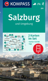 Wandelkaart Rund um Salzburg | Kompass 291 | 1:50.000 | ISBN 9783991214496