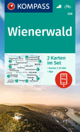 Wandelkaart Wienerwald | Kompass 208 - 2-delige set | 1:25.000 | ISBN 9783991215219