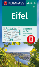 Wandelkaart Eifel - 4-delige set | Kompass 833 | 1:50.000 | ISBN 9783991212287