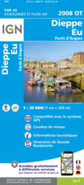 Wandelkaart Dieppe – Envermeu – Fresnoy – Folny | Normandië | IGN 2008 OT – IGN 2008OT  | ISBN 9782758555407