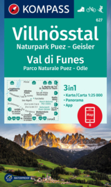 Wandelkaart Villnösstal, Val di Funes | Kompass 627 | 1:25.000 | 9783991216735
