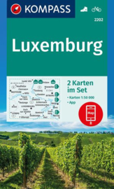 Wandelkaart - Fietskaart  Luxemburg 1:50.000 | Kompass 2202 - 2-delige set | ISBN 9783991541516