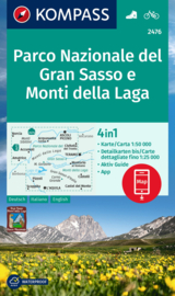 Wandelkaart Gran Sasso and Monti della Laga National Park | Kompass 2476 | ISBN 9783991217398