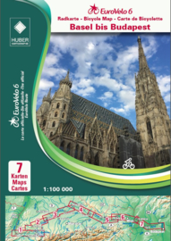 Fietskaart Basel - Budapest | Huber Verlag - EuroVelo 6  | ISBN 9783943752441