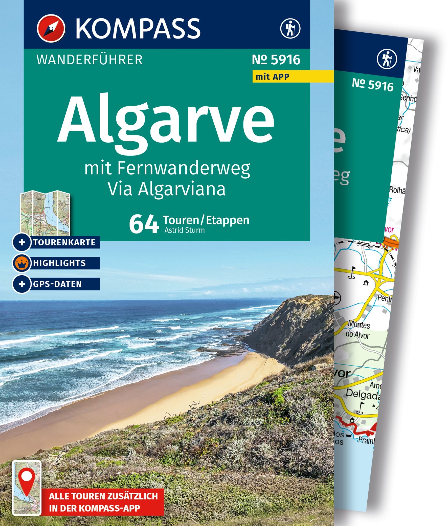 Wandelgids Algarve + Via Algarviana | Kompass | Wandelen in de Algarve van Alcoutim naar Cabo de San Vicente | ISBN 9783991542995