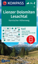 Wandelkaart Lienzer Dolomiten / Lesachtal | Kompass 47 | 1:50.000 | ISBN 9783991219873