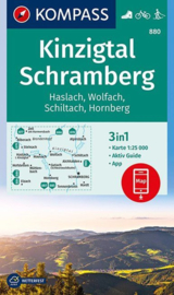 Wandelkaart Kinzigtal-Schramberg | Kompass 880  | 1:25.0000 | ISBN 9783990445990