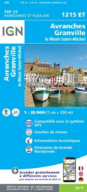 Wandelkaart 1215ET - 1215 ET Avranches. Le Granville. Le Mont Sai | Normandië | ISBN 9782758546375