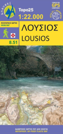 Wandelkaart  Lousios-Peloponnese | Anavasi 8.51 | 1:22.000 | ISBN 9789608195295